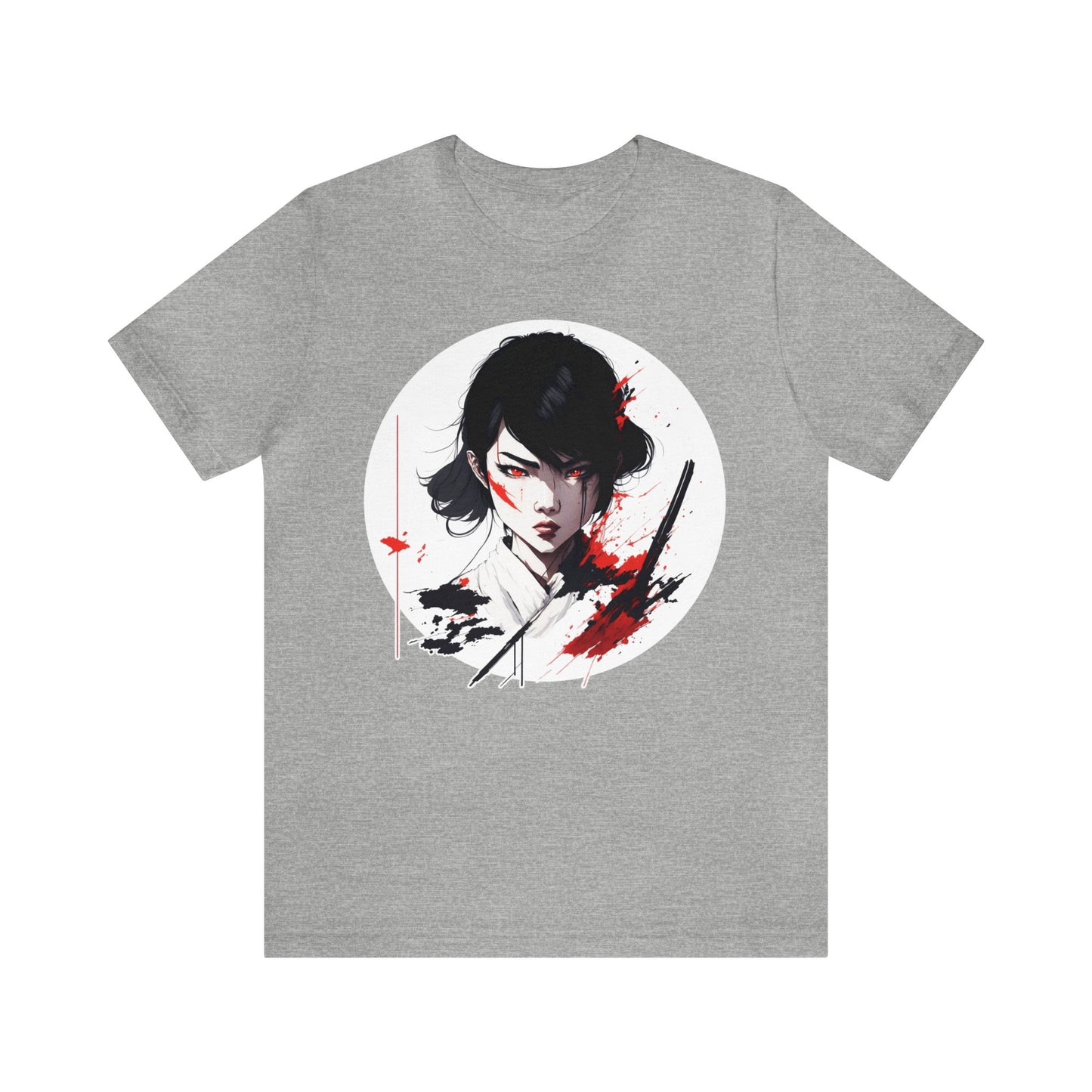 Circle Samurai T-Shirt013 - Unisex Jersey Short Sleeve Tee