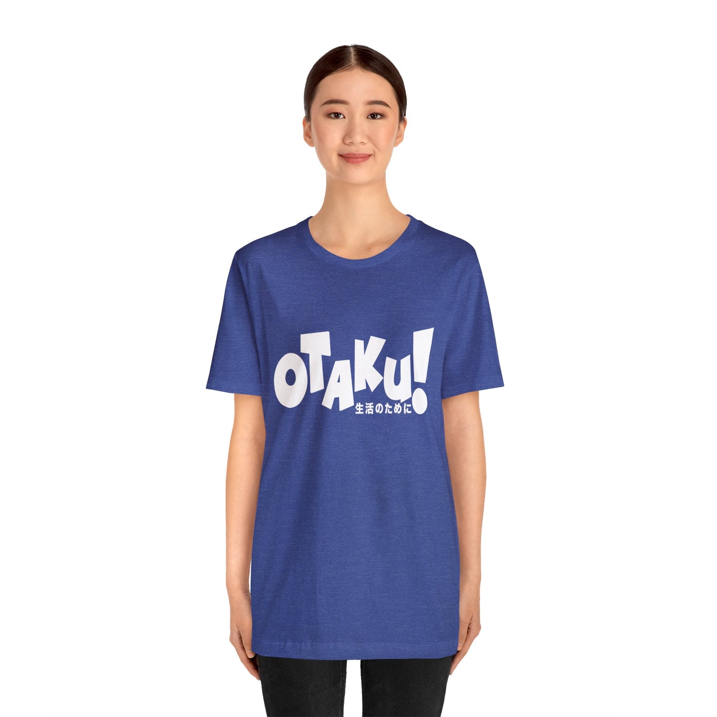 OTAKU for life - wht text - Unisex Jersey Short Sleeve Tee