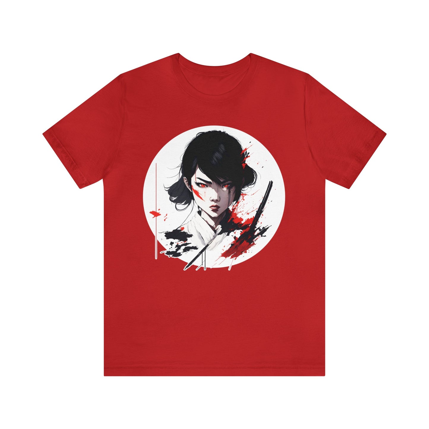 Circle Samurai T-Shirt013 - Unisex Jersey Short Sleeve Tee