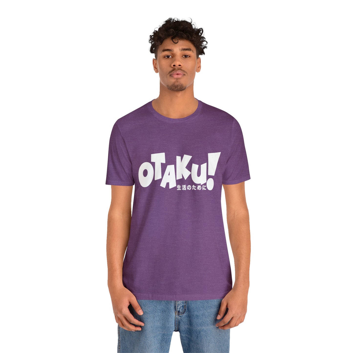 OTAKU for life - wht text - Unisex Jersey Short Sleeve Tee