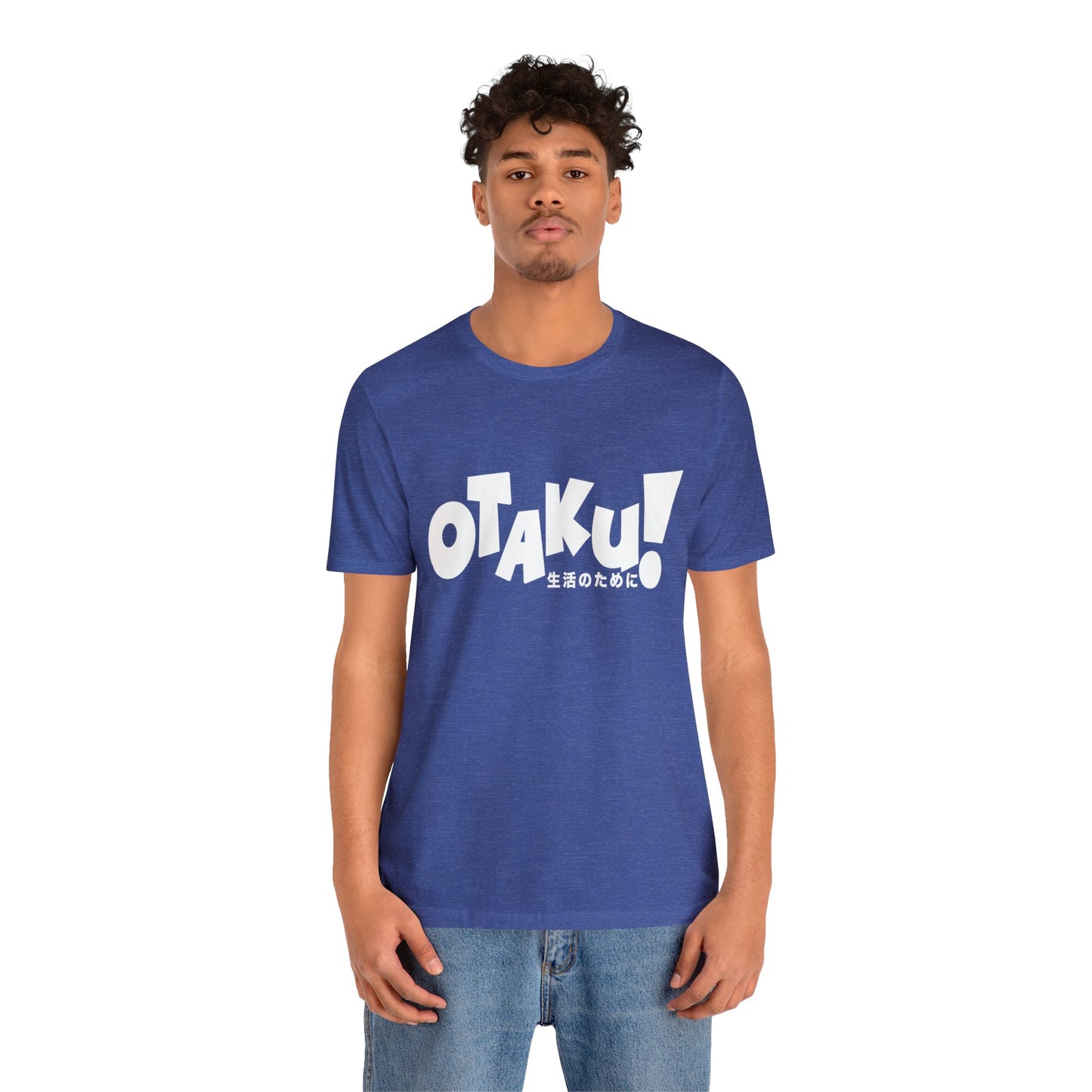 OTAKU for life - wht text - Unisex Jersey Short Sleeve Tee