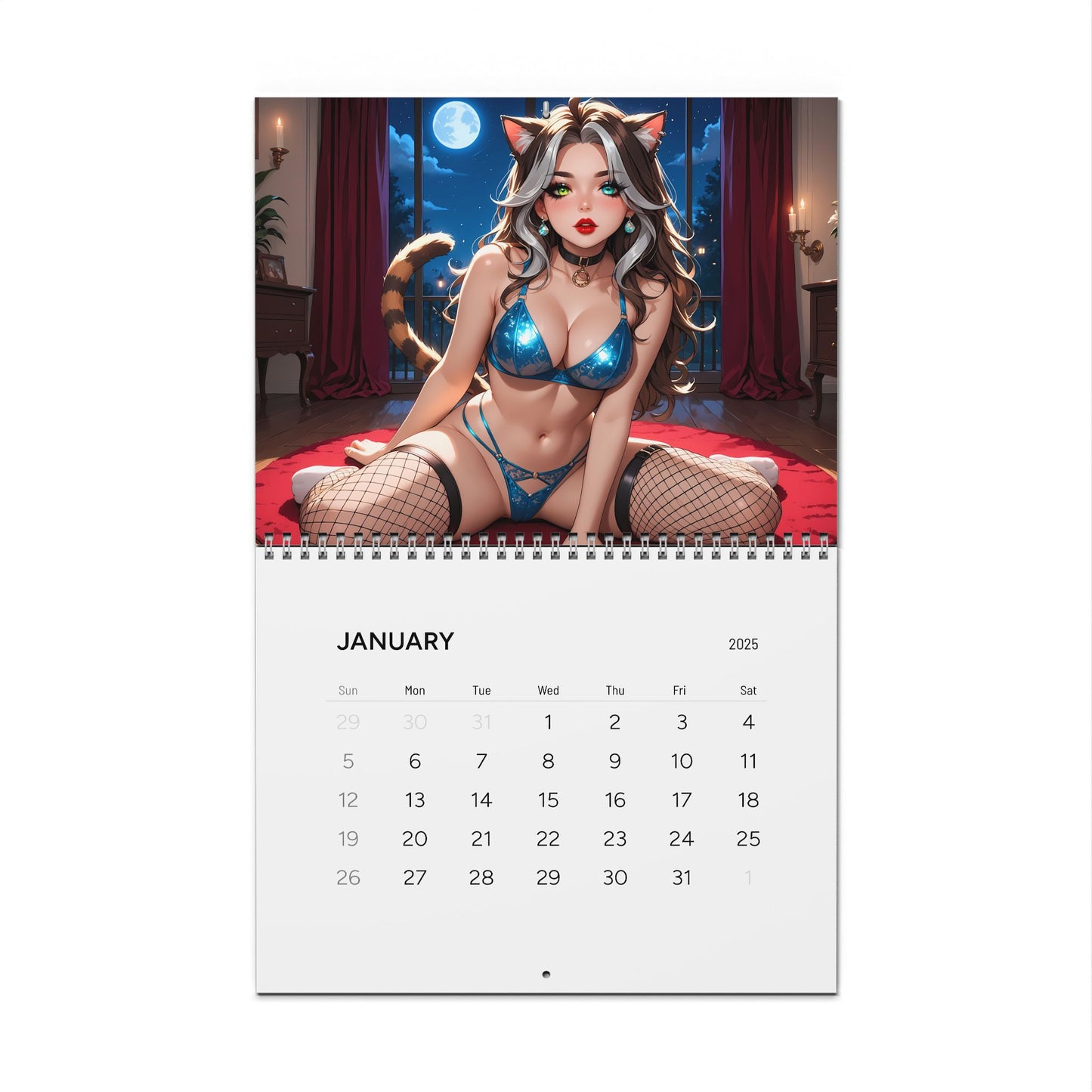 Lingerie Neko Girls Wall Calendars (2025)