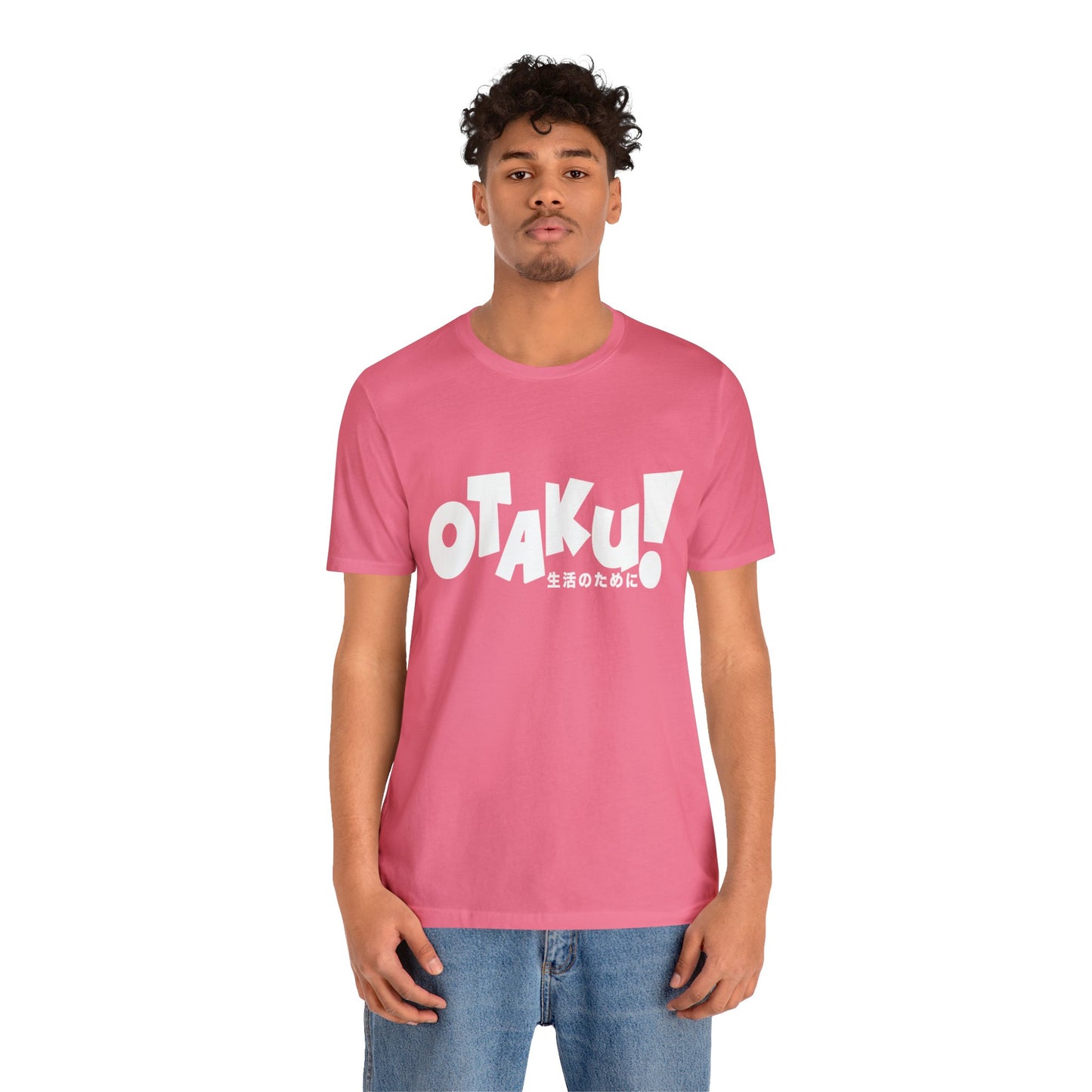 OTAKU for life - wht text - Unisex Jersey Short Sleeve Tee