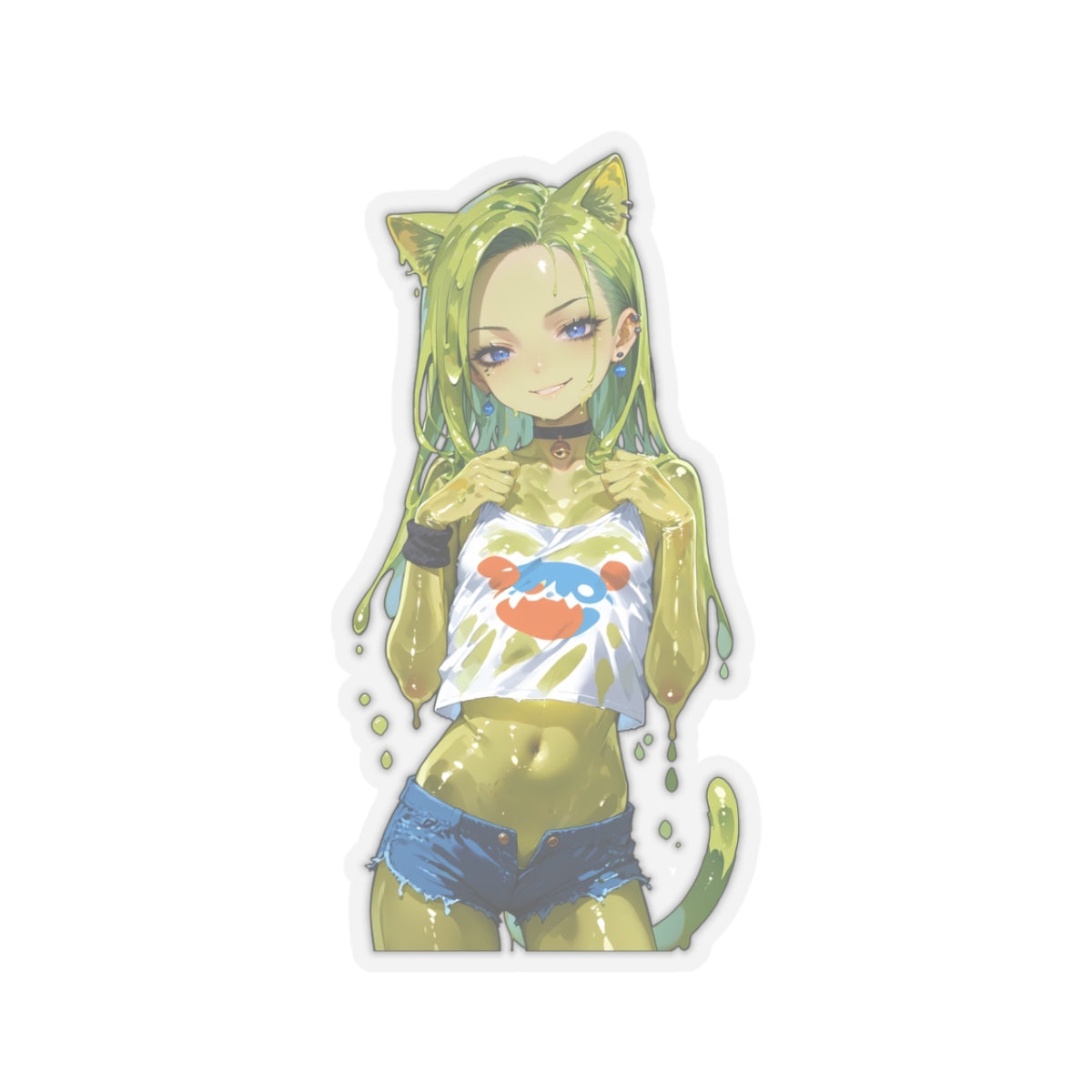 Window Decals017 - Slime Girl002 - Kiss-Cut Stickers