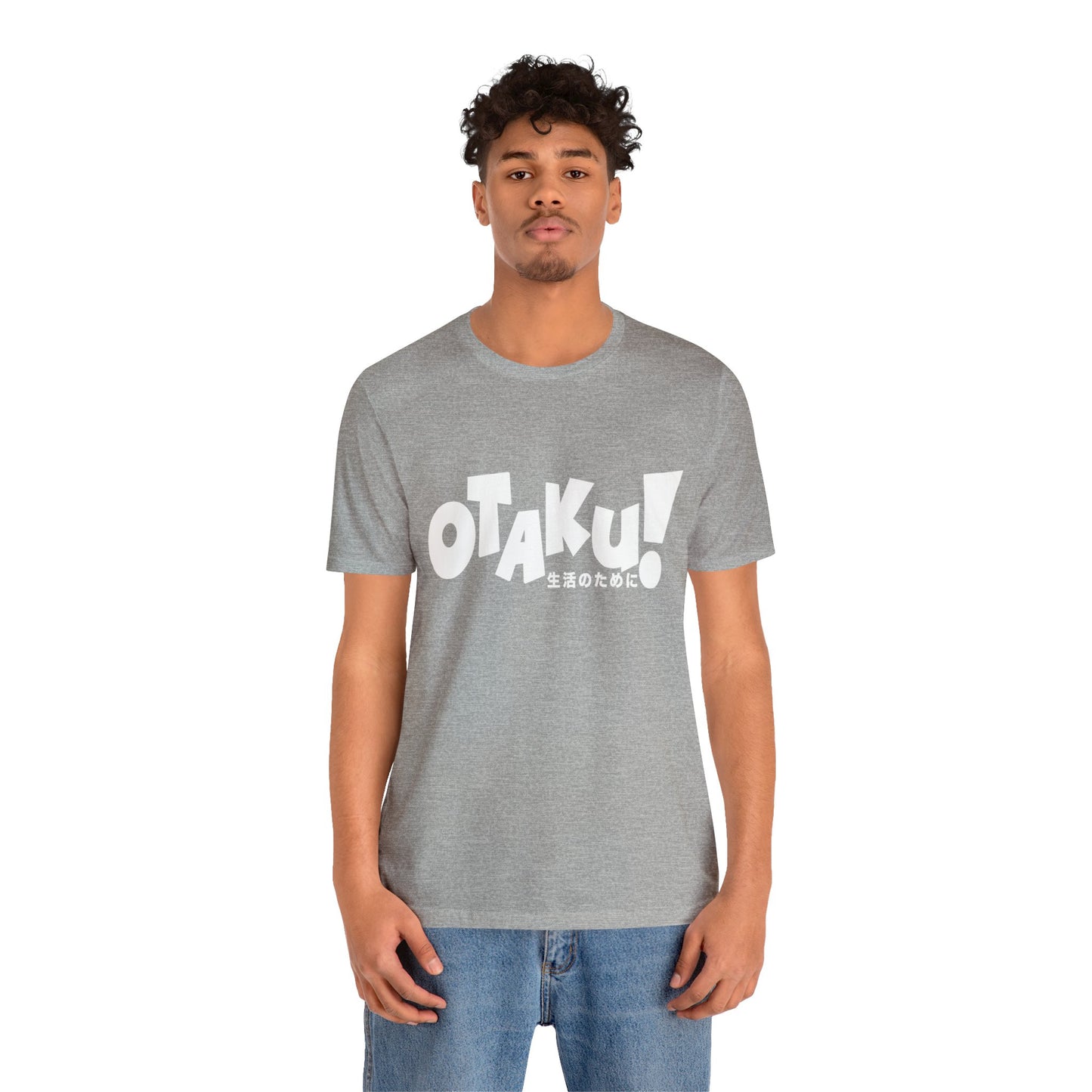 OTAKU for life - wht text - Unisex Jersey Short Sleeve Tee