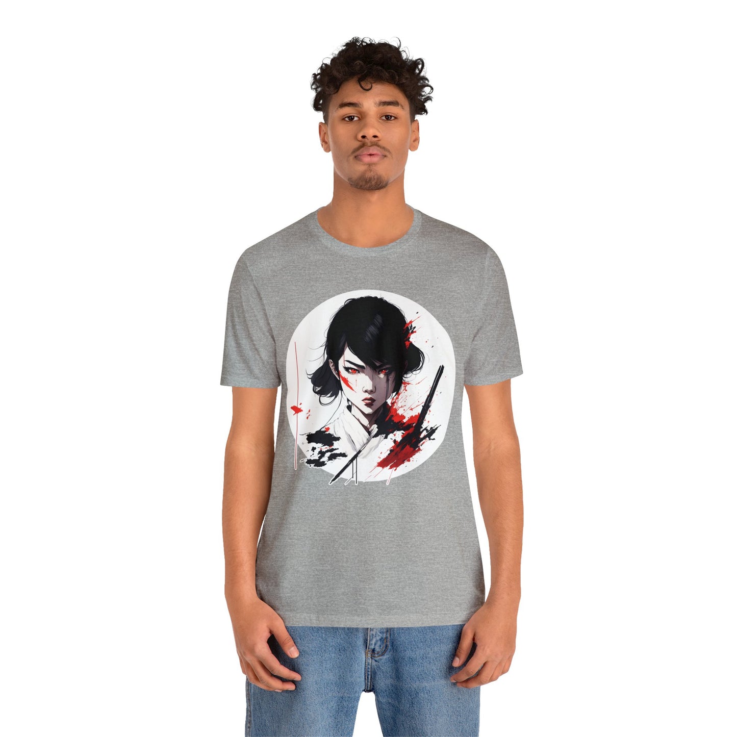 Circle Samurai T-Shirt013 - Unisex Jersey Short Sleeve Tee