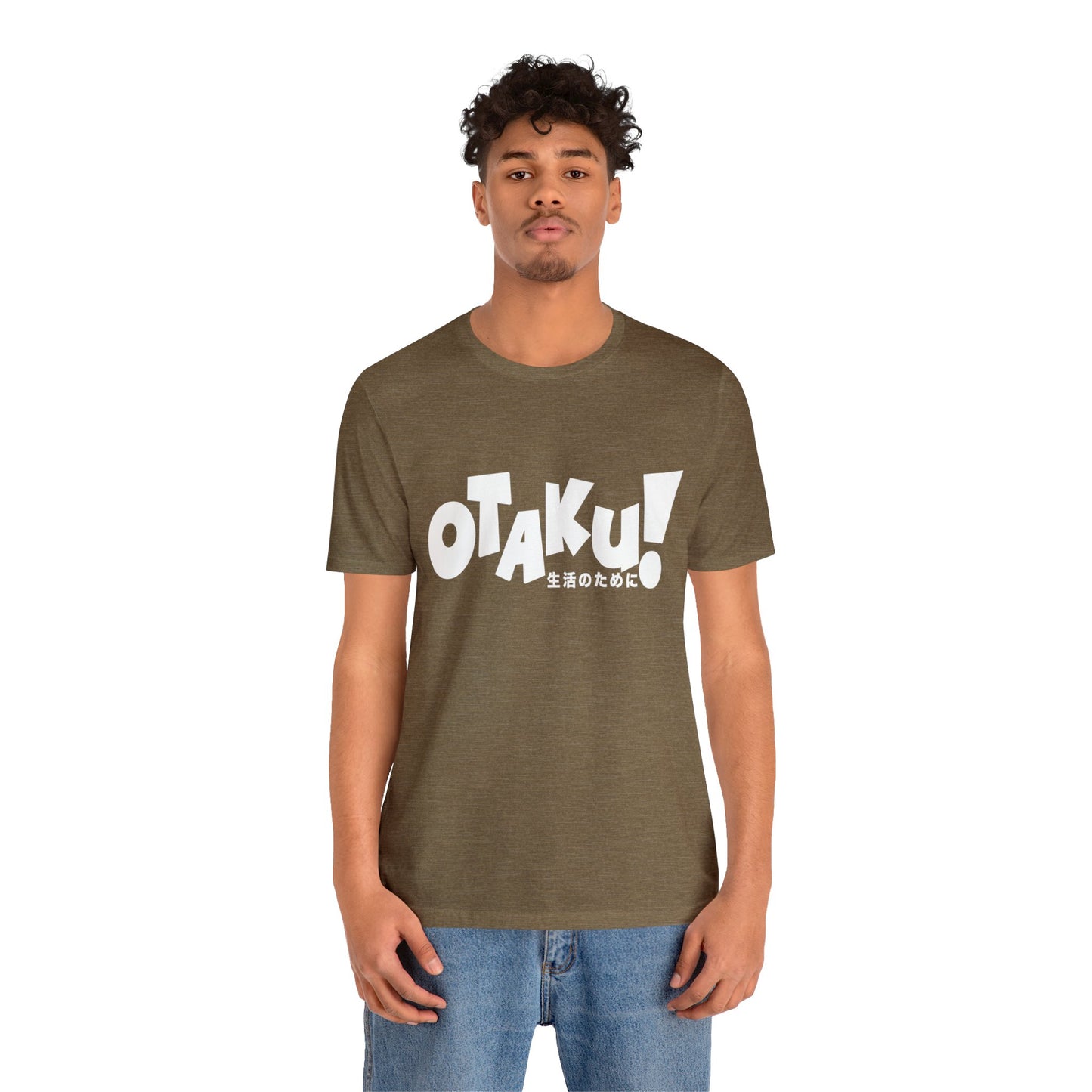 OTAKU for life - wht text - Unisex Jersey Short Sleeve Tee