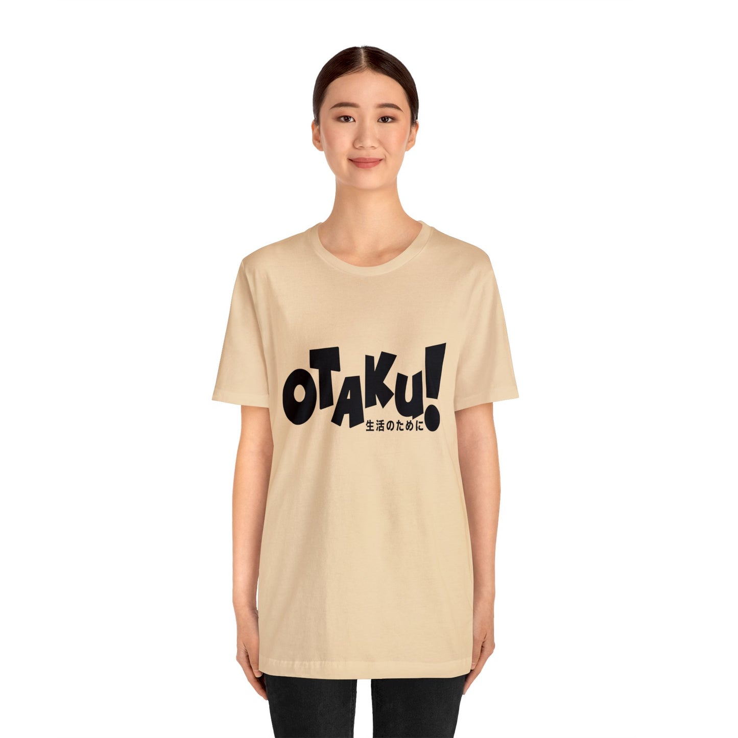 OTAKU for life - blk text - Unisex Jersey Short Sleeve Tee