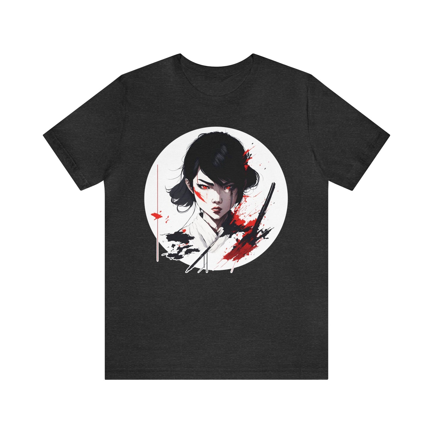 Circle Samurai T-Shirt013 - Unisex Jersey Short Sleeve Tee