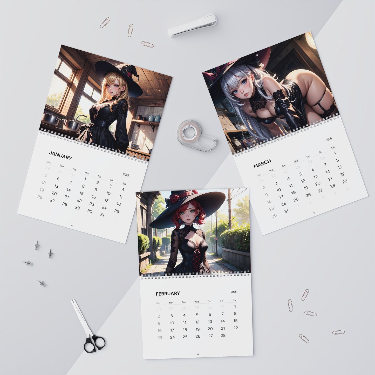 Anime Witch Wall Calendars (2025)