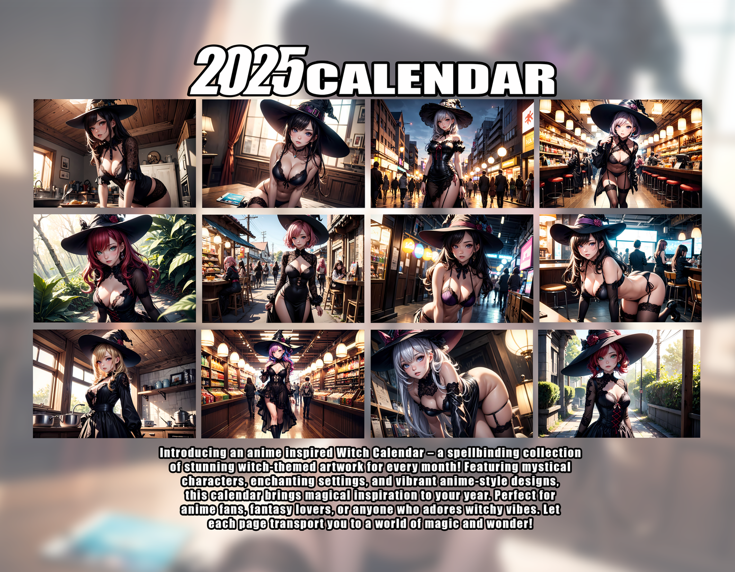 Anime Witch Wall Calendars (2025)